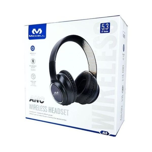Miccell VQ-B15 Active Noise Cancelling Wireless Headphones - Model S2545 - Black