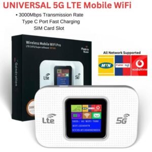 Portable 4G/5G Wi-Fi Router with SIM Card Slot for Travel - White