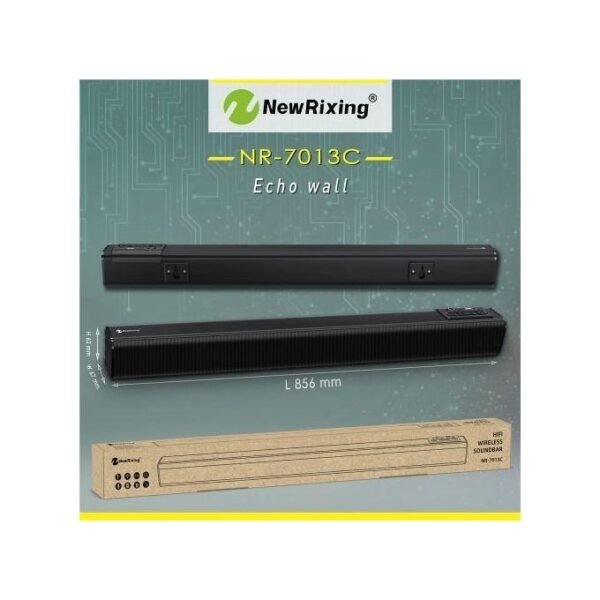 Rixing Bluetooth Soundbar Speaker - 20W - Black - Brand New