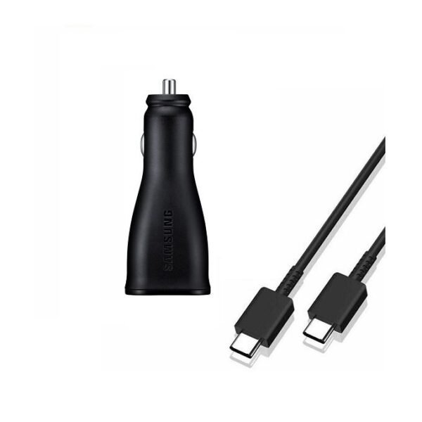 Samsung Fast Car Charger with Type C - 100-240V - Black