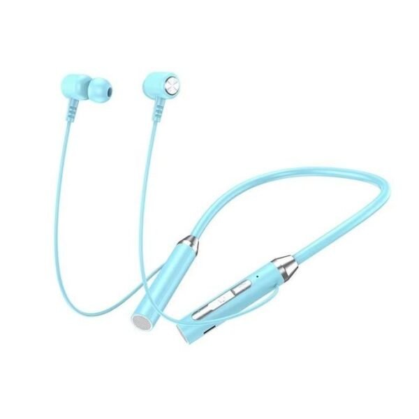 Stereo Noise Cancelling Sports Wireless Bluetooth Neck-mounted Earphone - Blue