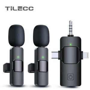 TiLECC Wireless Lapel Microphone with Type-C Connector for iPhone