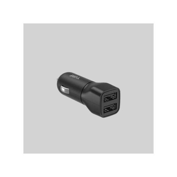 Turf Dual USB Car Charger - 2.4A in Black