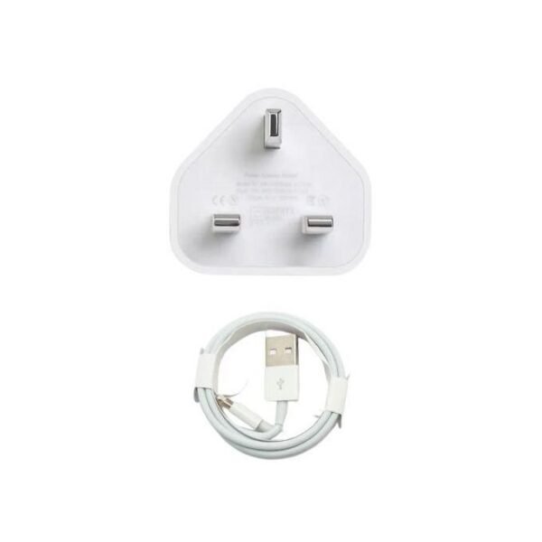 White iPhone USB Power Adapter with Lightning to USB Cable in kumasi