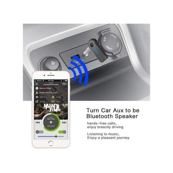 Wireless Bluetooth Car Receiver for Hands-Free Audio
