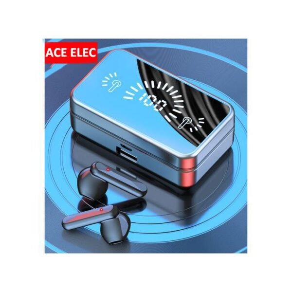 Ace Elec ACE Wireless Earbuds with Mirror Digital Display and 9D Stereo Sound