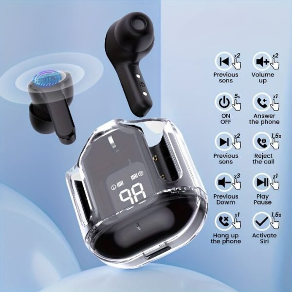 Air31 TWS Bluetooth Earbuds - Black with Hi-Fi Sound Quality