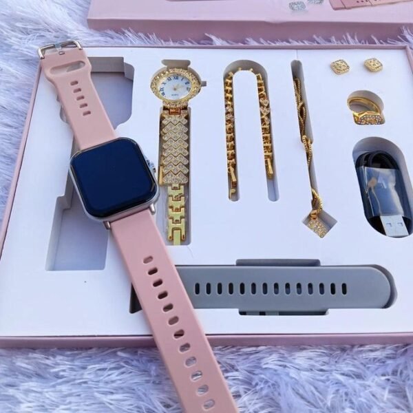 Gray A58 Plus Smartwatch (8-in-1 Women's Gift Set)