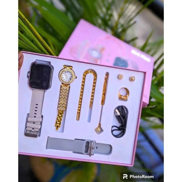 Gray A58 Plus Smartwatch (8-in-1 Women's Gift Set)