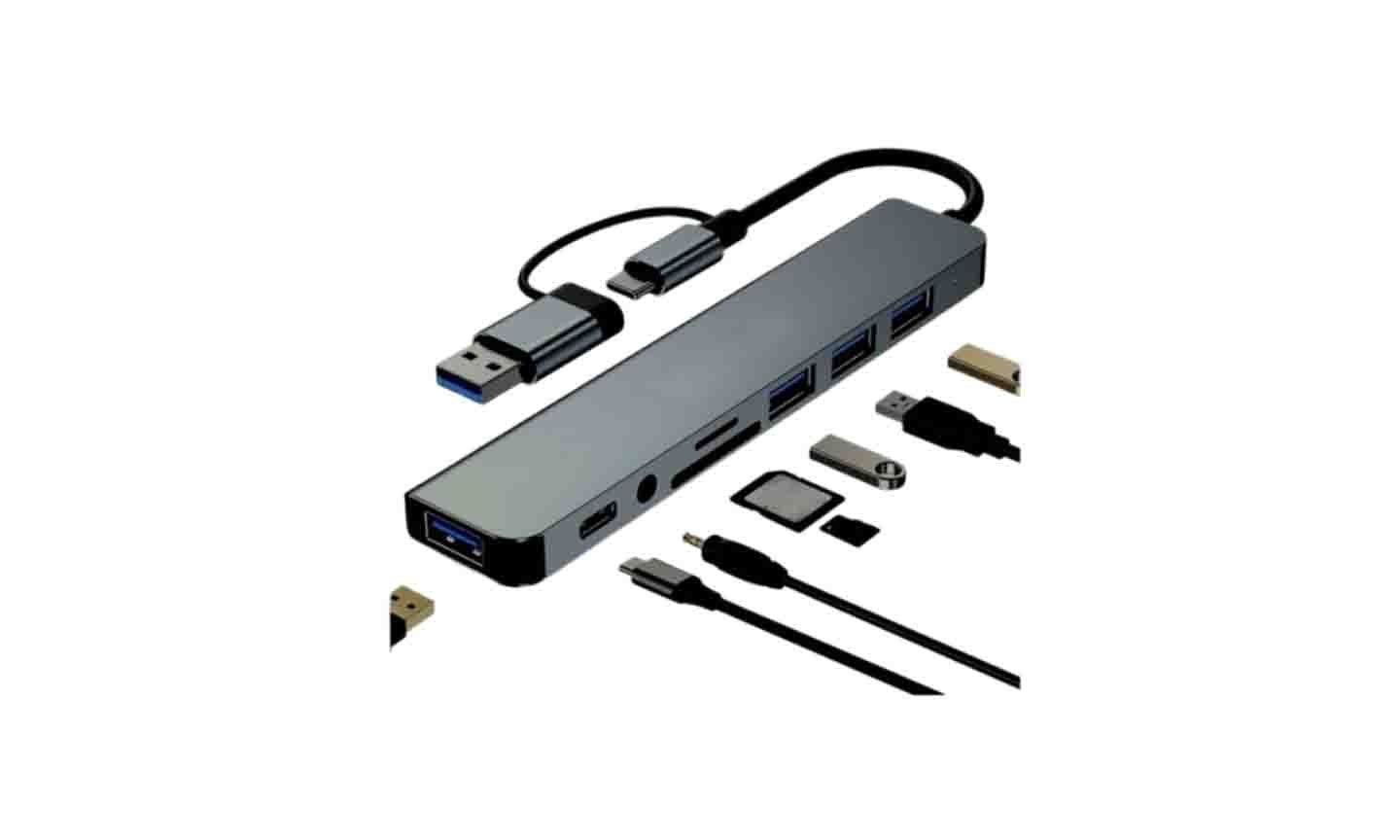 Heatz ZU08 8-in-1 Multi-Port Hub