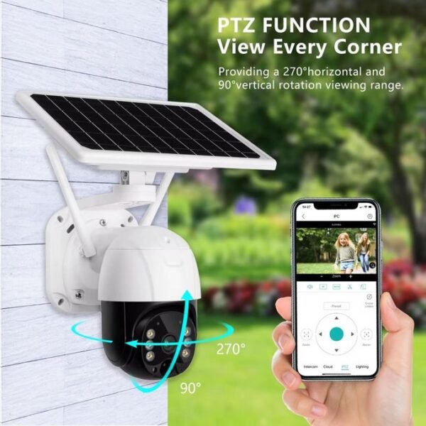 Latest Trending Wifi Solar ICSEE Wireless Battery-Powered Camera, HD 4MP PIR IP CCTV Security Camera for Outdoor Use, IP66 Waterproof