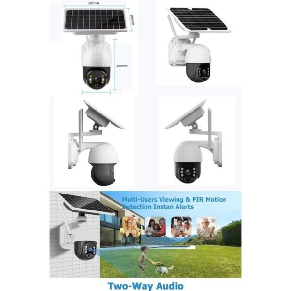 Latest Trending Wifi Solar ICSEE Wireless Battery-Powered Camera, HD 4MP PIR IP CCTV Security Camera for Outdoor Use, IP66 Waterproof