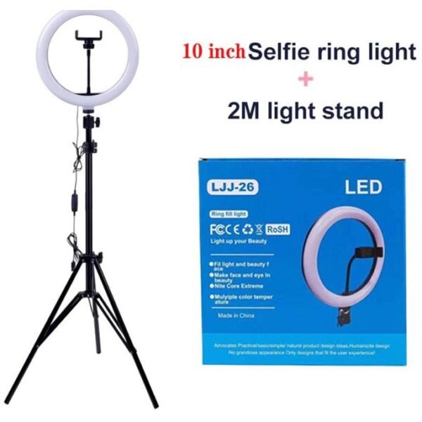 LJJ-36 14-Inch USB Plug LED Ring Light - Black and White