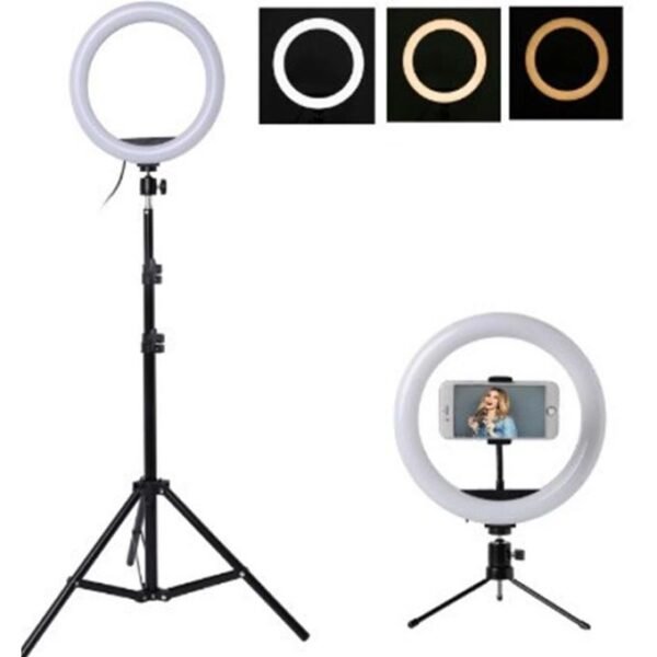 LJJ-36 14-Inch USB Plug LED Ring Light - Black and White