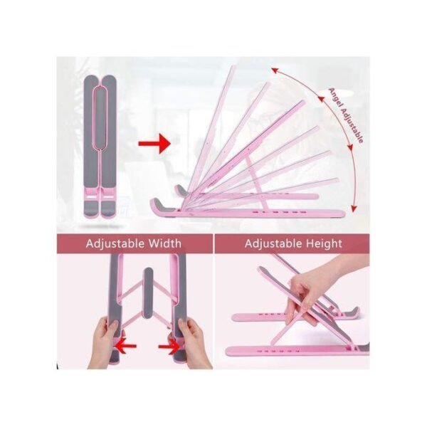 Pink Adjustable Laptop Stand
