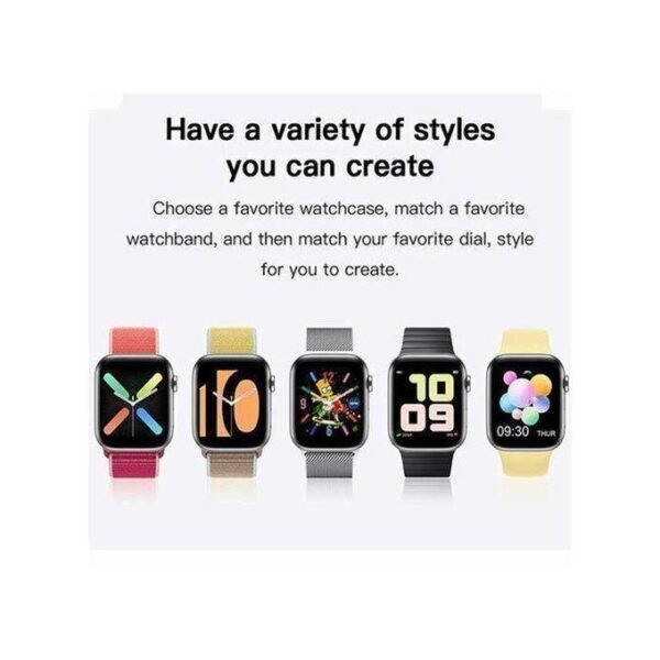 Smart Bluetooth Calling Smartwatch with Full Touch Screen - Compatible with Android and iOS - White