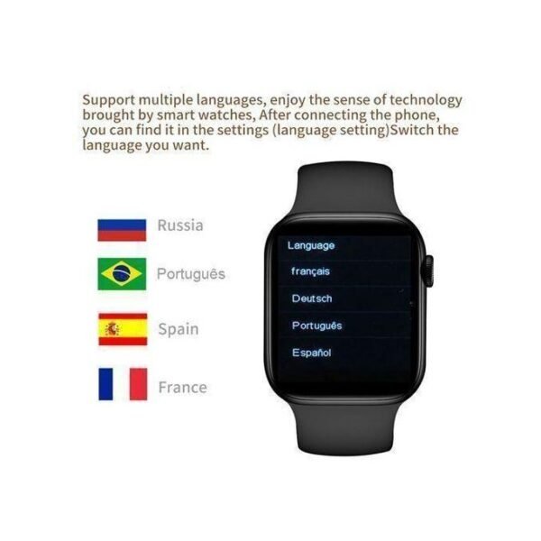 Smart Bluetooth Calling Smartwatch with Full Touch Screen - Compatible with Android and iOS - White